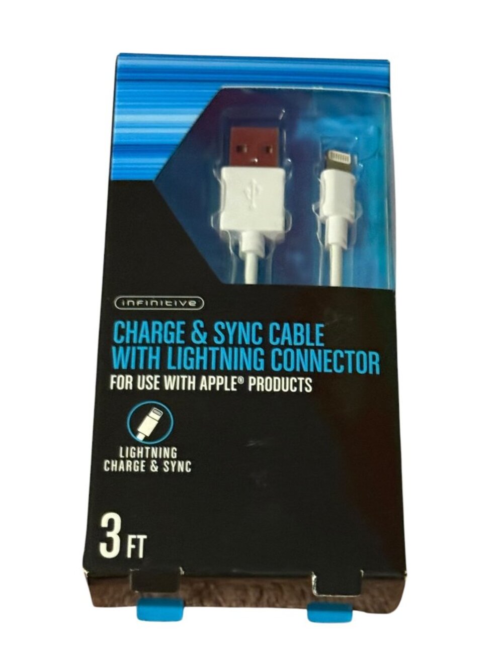 Infinitive LIGHTNING Charge & Sync Cable – 3 FT – NEW
